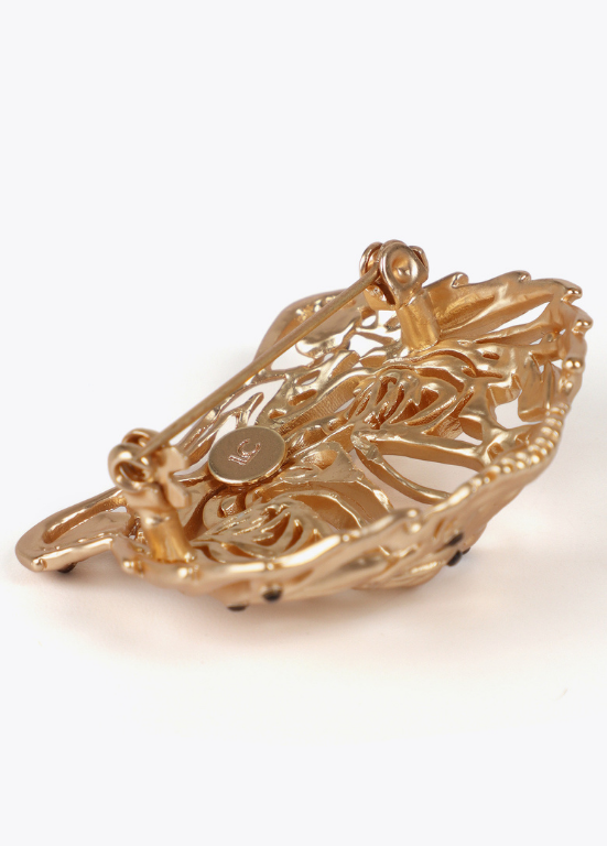 ALFINETE DOURADO COM CABEÇA DE TIGRA - LOLA CASADEMUNT