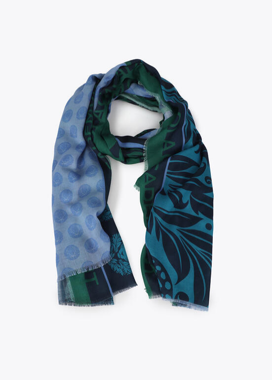 ECHARPE ANIMAL PRINT EM TONS DE VERDE&AZUL LC - LOLA CASADEMUNT