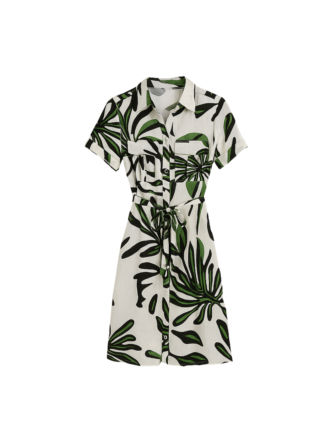 VESTIDO ALINHADO CURTO TROPICAL - ALIBY