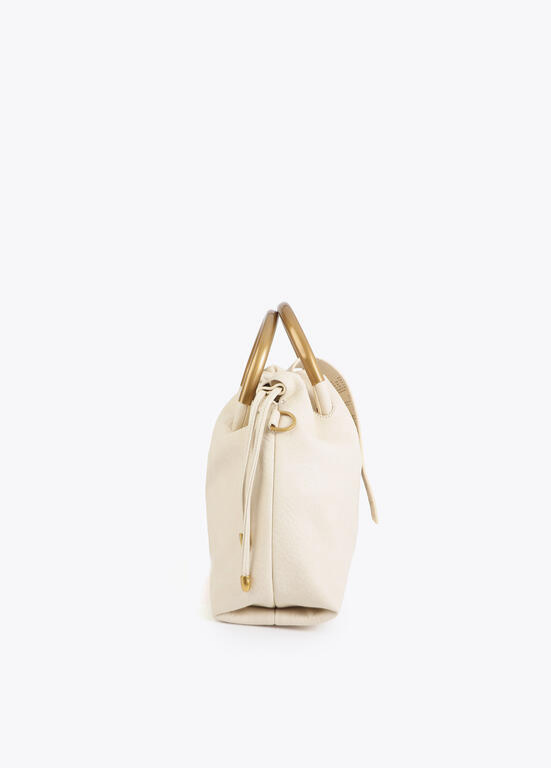 BOLSA SOFISTICADA EM EFEITO COURO COM ALÇA REDONDA - LOLA CASADEMUNT