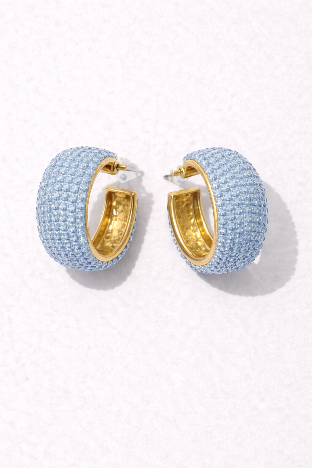 ARGOLAS COM STRASS EM AZUL - ALIBY