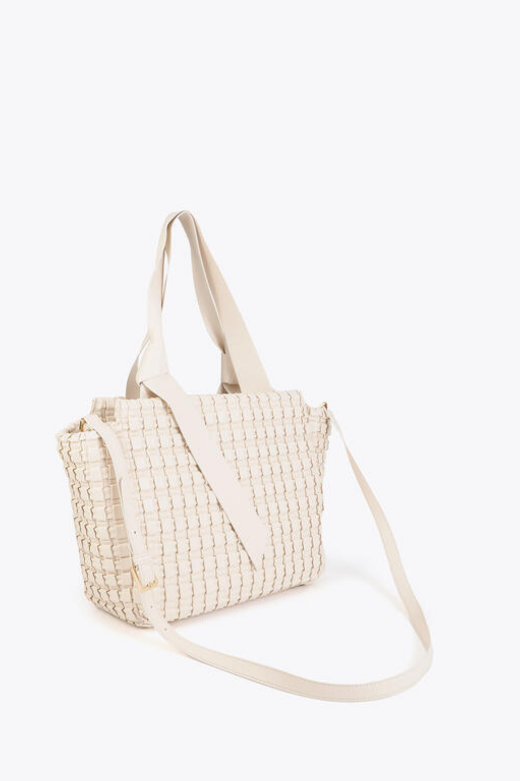 MALA TOTE TEXTURADA COM LOGÓTIPO DOURADO - LOLA CASADEMUNT