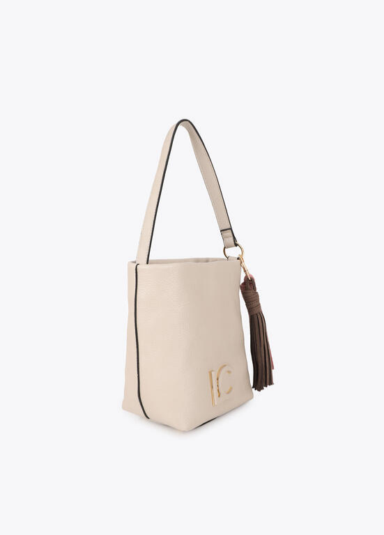 MALA BANDOLERA ECOPELE LC COM PORMENOR DE FRANJAS - LOLA CASADEMUNT