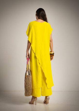 CONJUNTO 2 PEÇAS COM CORTE ASSIMÉTRICO DIAGONAL - ALIBY