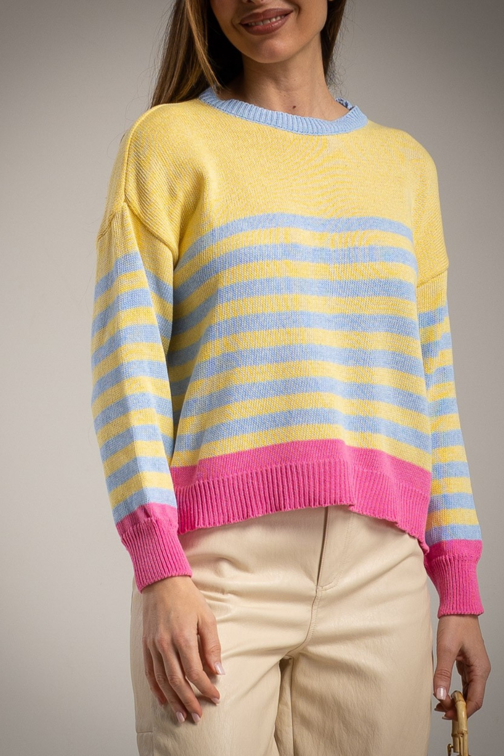 CAMISOLA DE MALHA ÀS RISCAS - ALBANO'S