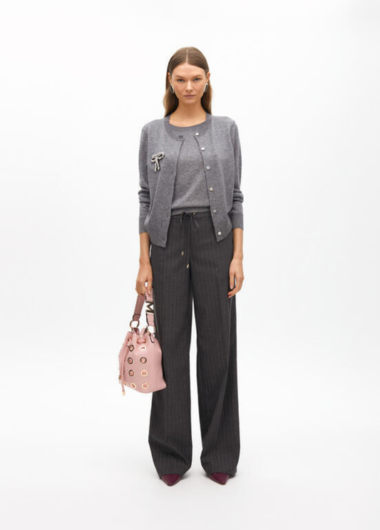 CARDIGAN COM TOP INCORPADO E LAÇO EM STRASS - LOLA CASADEMUNT