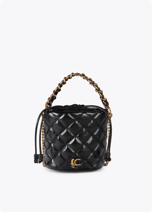 BOLSA SACO ACOLCHOADA COM LOGO LC LEOPARDO - LOLA CASADEMUNT