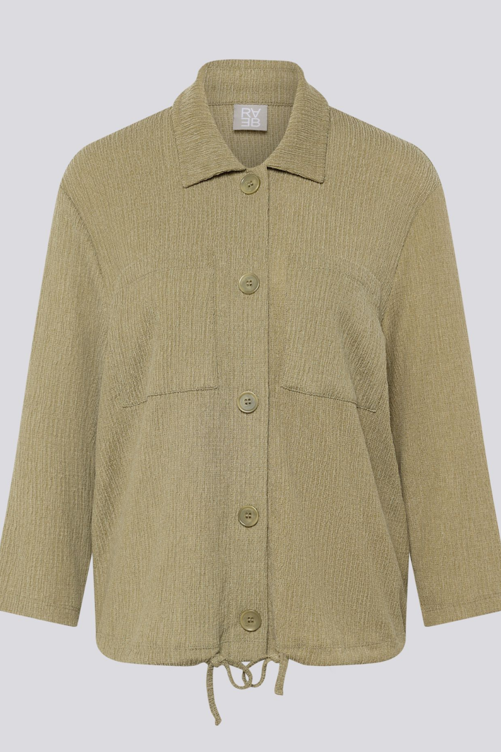 CASACO TIPO JAQUETA EM MALHA KAKI - RABE