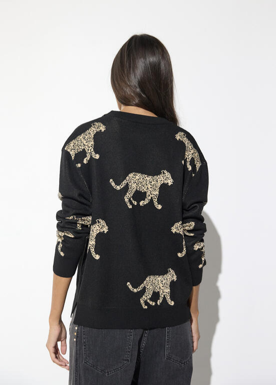 JERSEY JACQUARD COM LEOPARDOS - LOLA CASADEMUNT