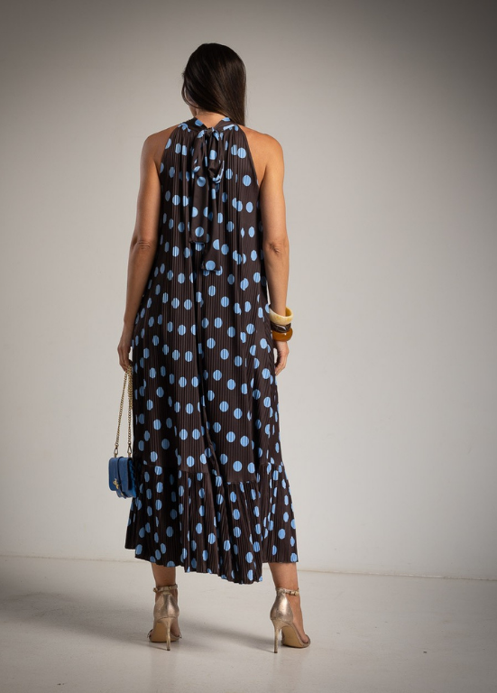VESTIDO PLISSADO BOLINHAS - ALIBY