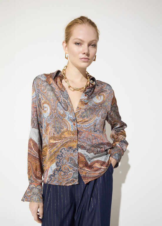 CAMISA COM ESTAMPADO PAISLEY MULTICOLOR MAITE - LOLA CASADEMUNT