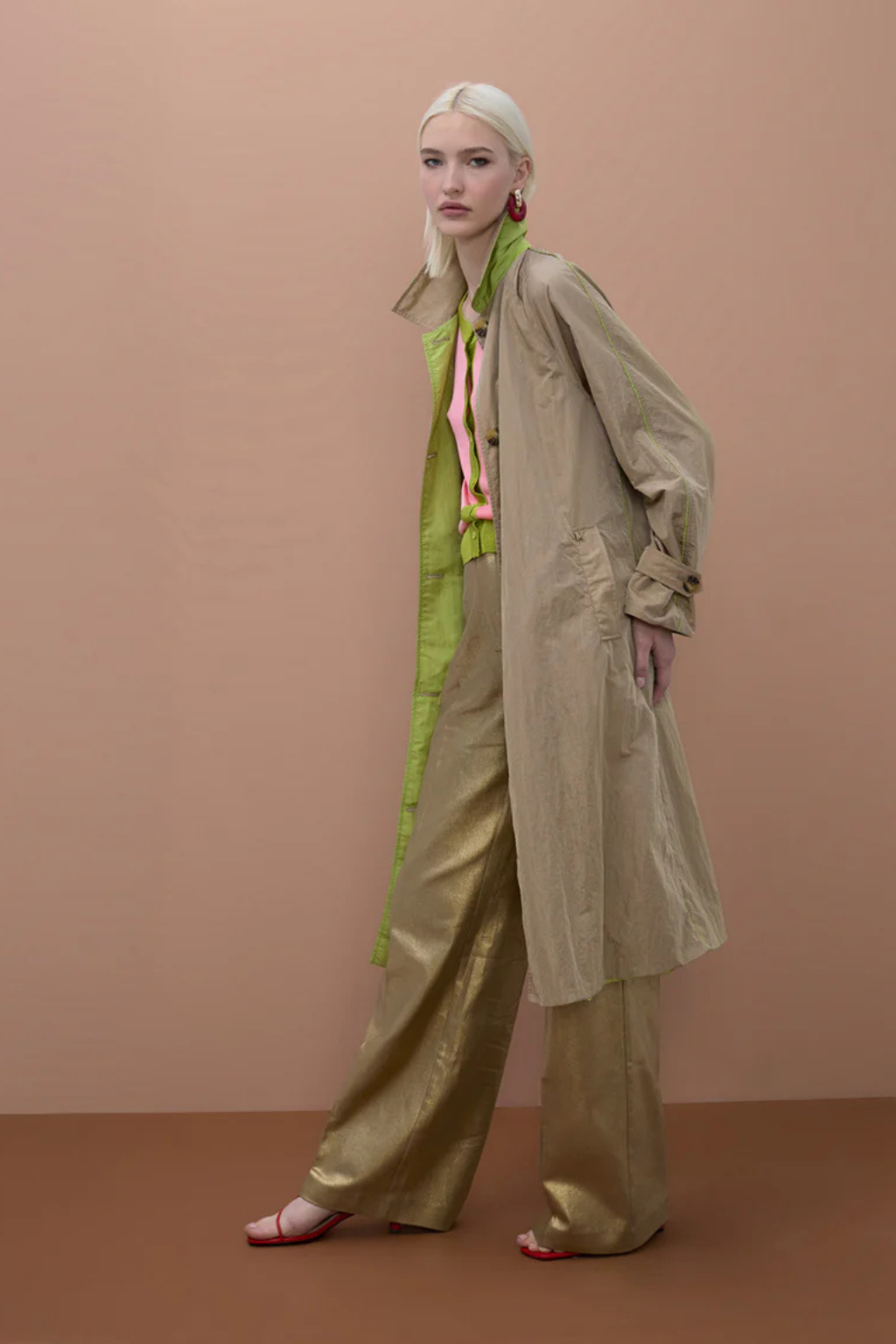 TRENCH REVERSÍVEL BEGE E VERDE - LOLA CASADEMUNT BY MAITE