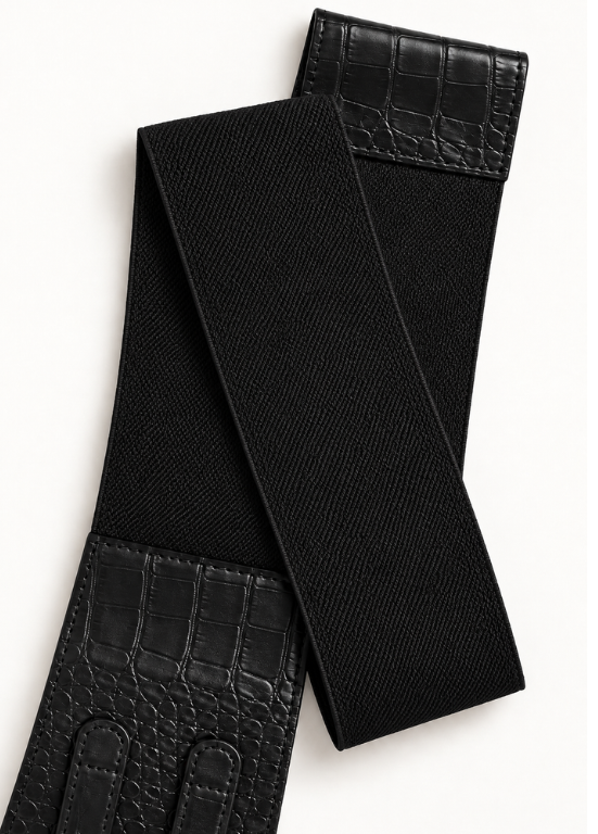 CINTO CORSET COM DUPLA FIVELA E BANDA ELÁSTICA - ALIBY