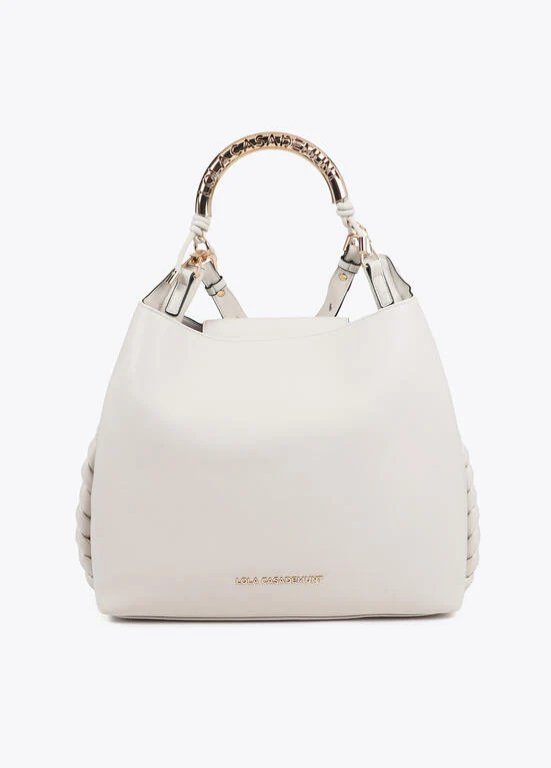 MALA SHOPPER ICÓNICA 1981 COM ALÇA METÁLICA PERSONALIZADA - LOLA CASADEMUNT