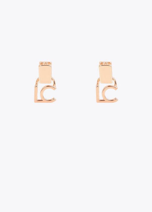 BRINCOS MINIMALISTAS DOURADOS COM LC - LOLA CASADEMUNT