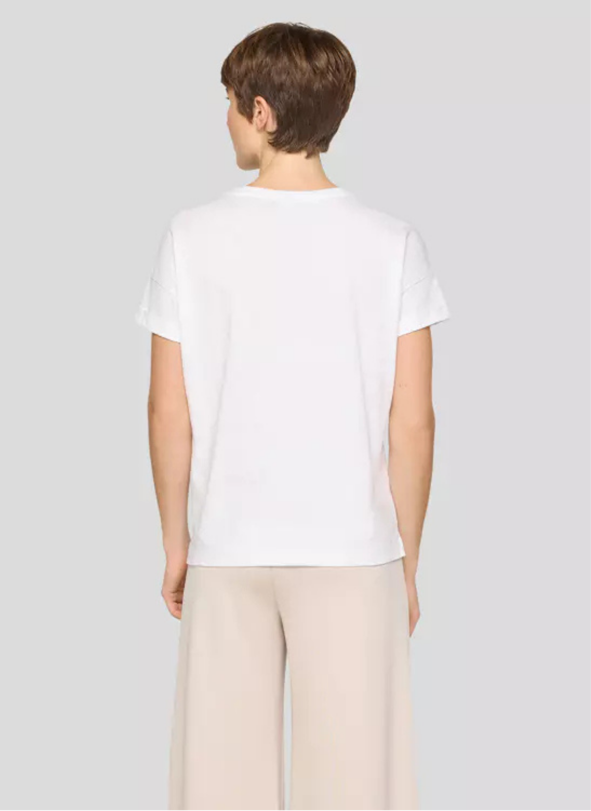 T-SHIRT BRANCA EM ALGODÃO COM STRASS "SUN" MULTICOLOR - RABE