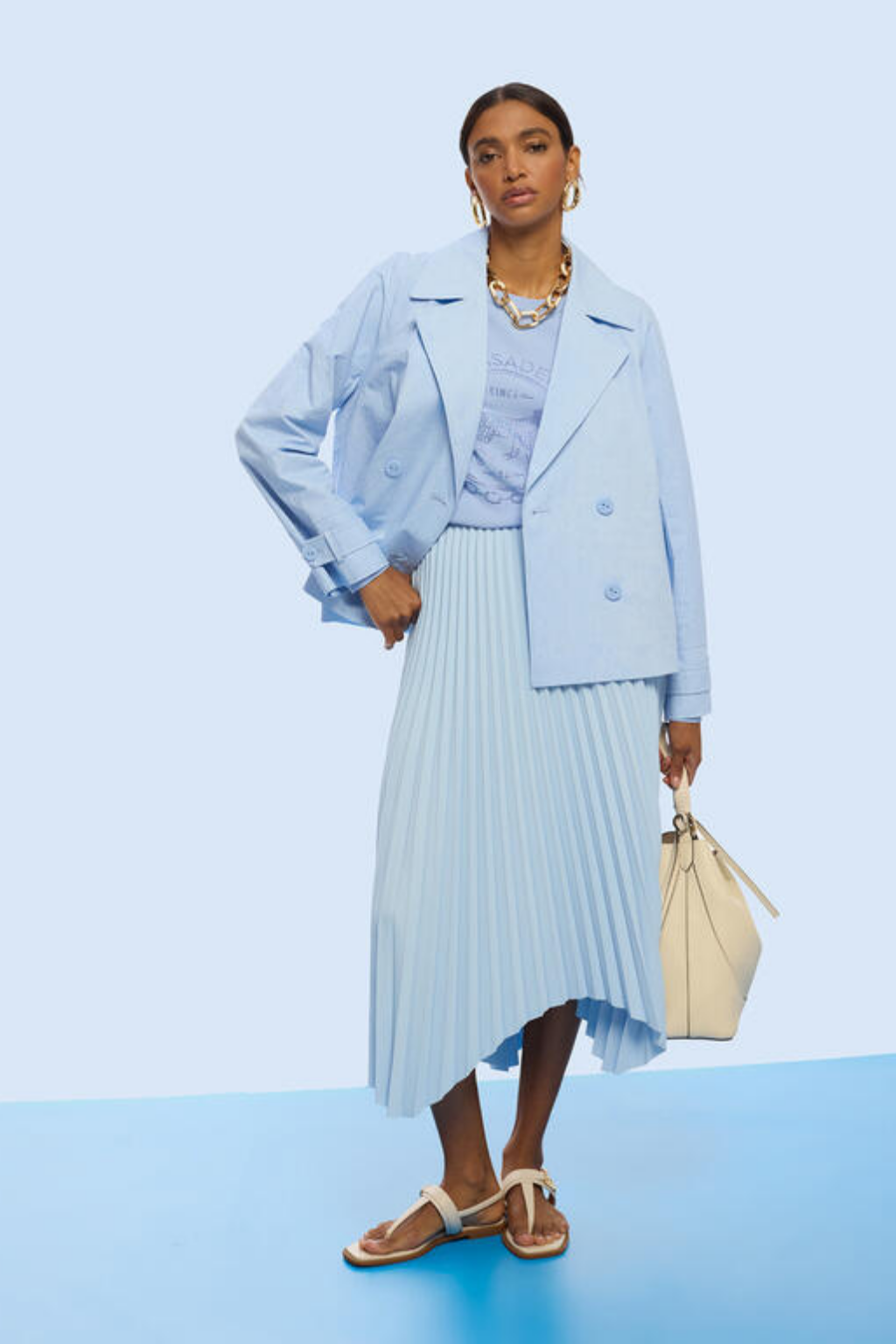 SAIA PLISSADA ASSIMÉTRICA - LOLA CASADEMUNT