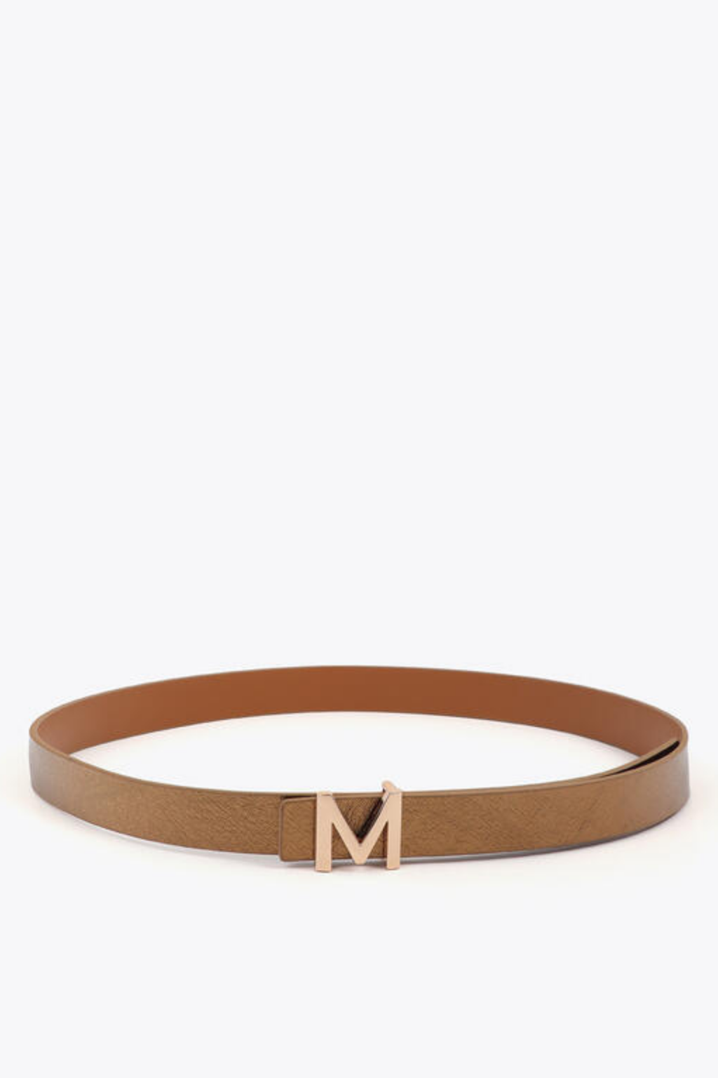 CINTO REVERSÍVEL METÁLICO COM FIVELA LOGO M - LOLA CASADEMUNT BY MAITE