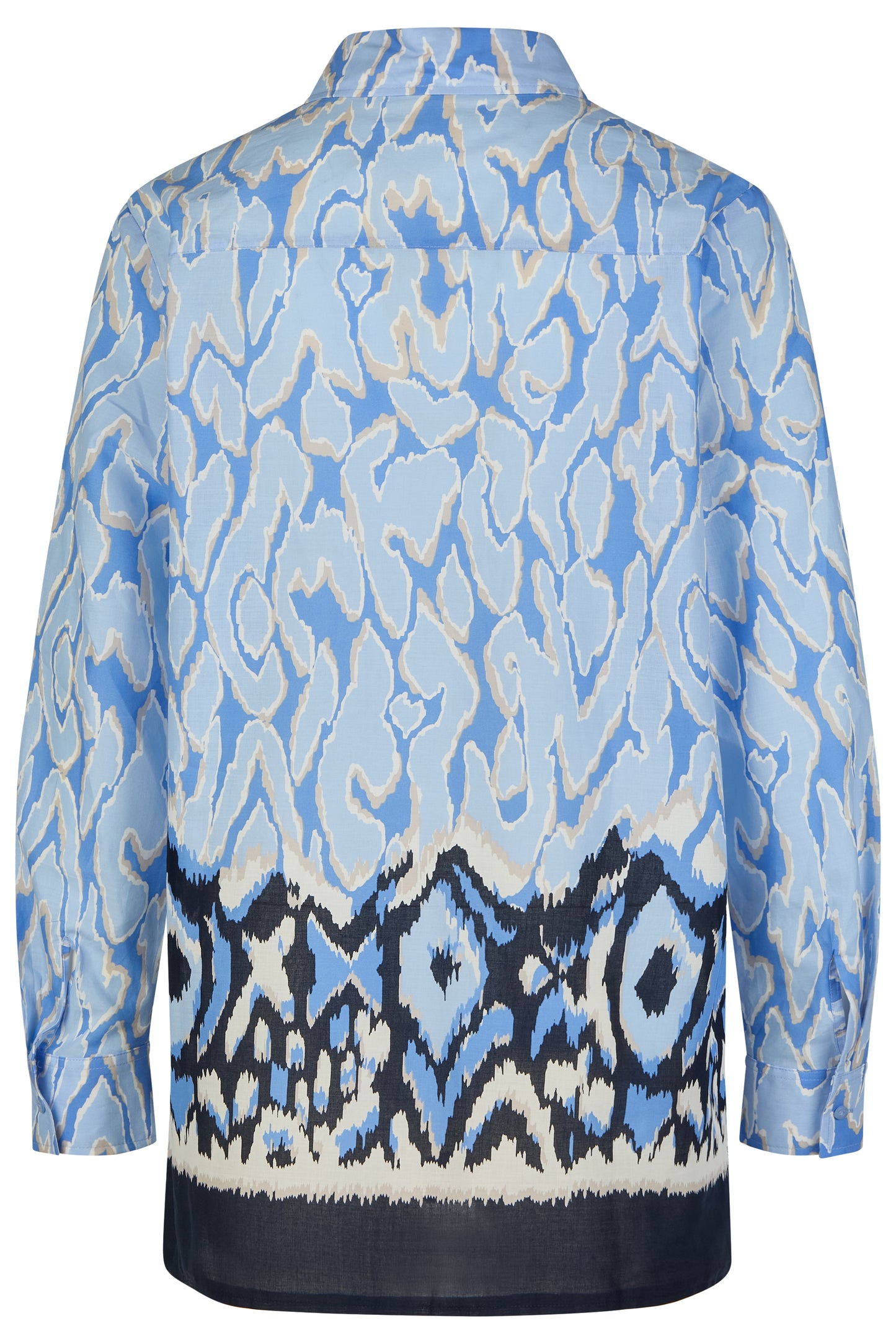 CAMISA ALGODÃO ESTAMPADO AZUL - BARBARA LEBEK