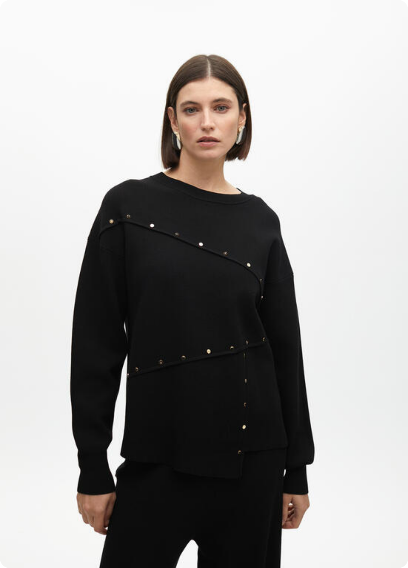 CAMISOLA COM TACHAS E GOLA REMOVÍVEL - LOLA CASADEMUNT