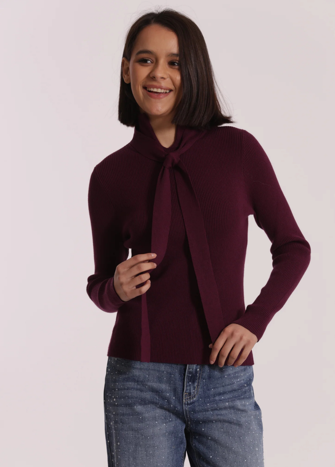 CAMISOLA DE MALHA COM DETALHE DE LAÇO - MIMI MUA