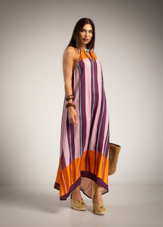 VESTIDO HALTER AJUSTÁVEL COM PEDRAS - ALBANO'S