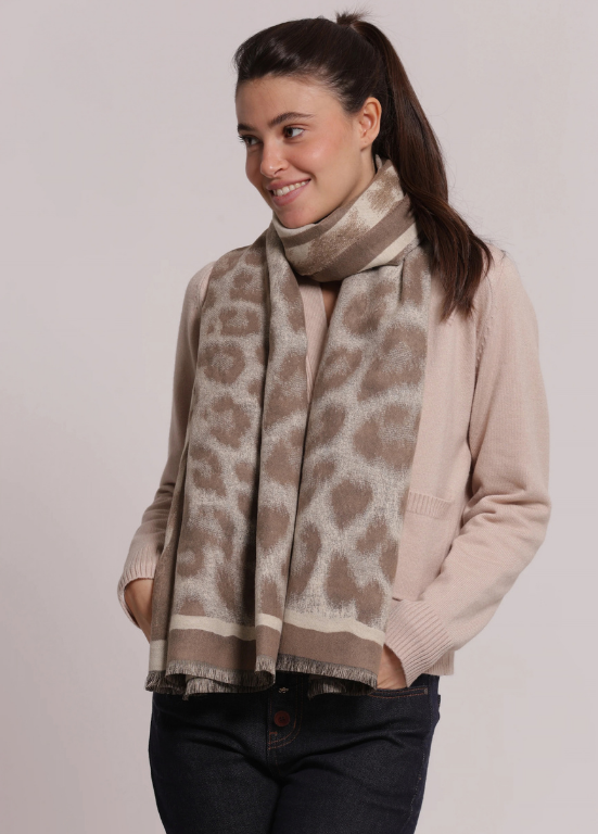 CACHECOL COM ANIMAL PRINT E DUAS FACES - MIMI MUA