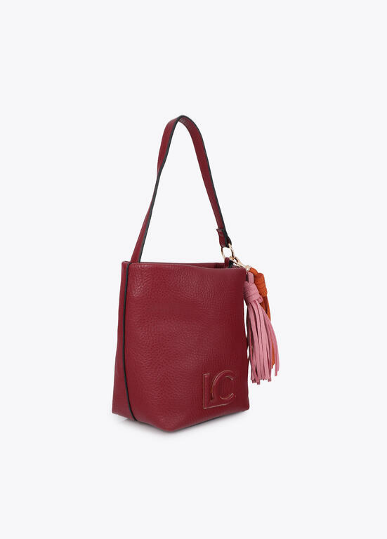 MALA BANDOLERA ECOPELE LC COM PORMENOR DE FRANJAS - LOLA CASADEMUNT