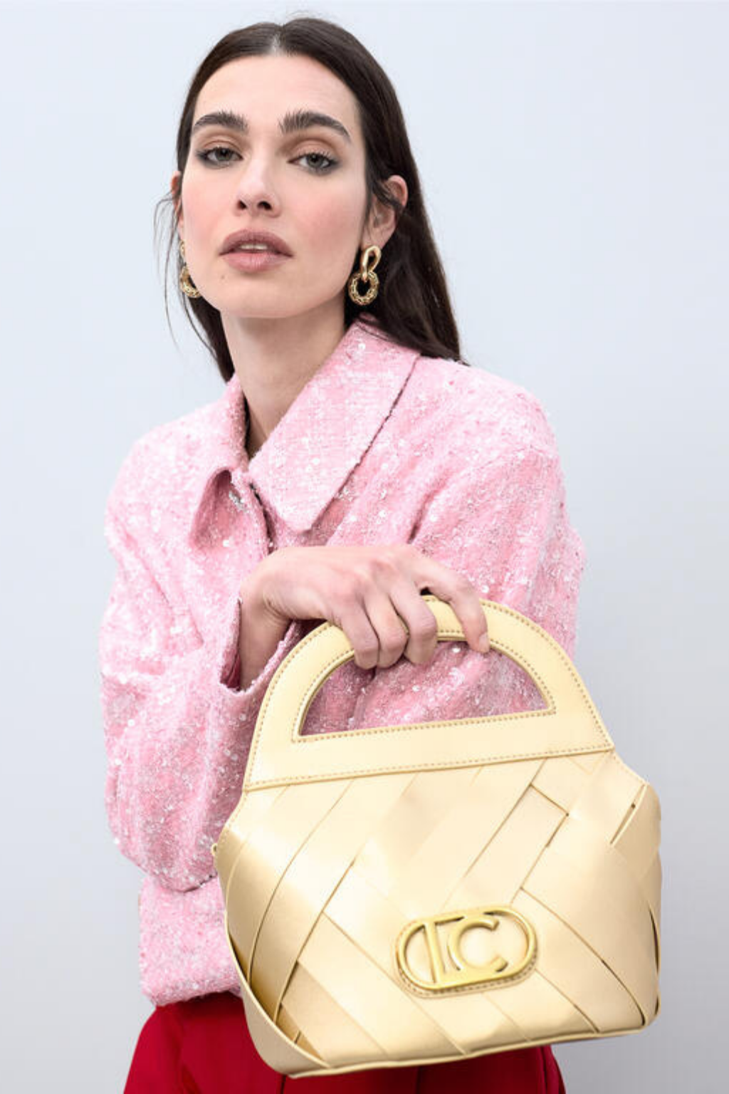 MALA DOURADA ENTRAÇADA - LOLA CASADEMUNT