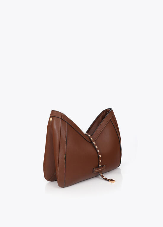MALA EM ECOPELE CASTANHA COM TACHAS LC - LOLA CASADEMUNT