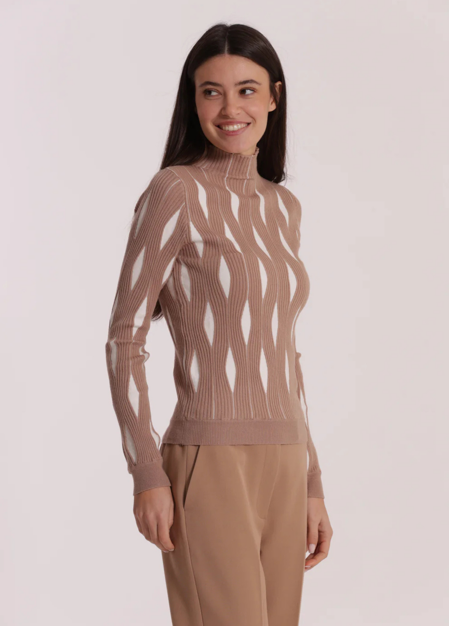 CAMISOLA CANELADA COM PADRÃO - MIMI MUA
