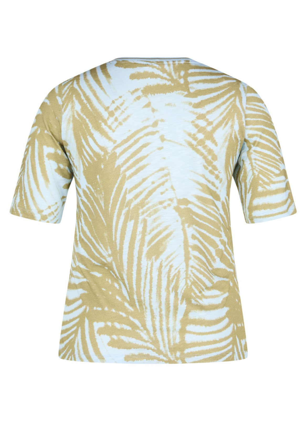 T-SHIRT DE ESTAMPADO DE PALMEIRAS COM CORTE EM V - RABE