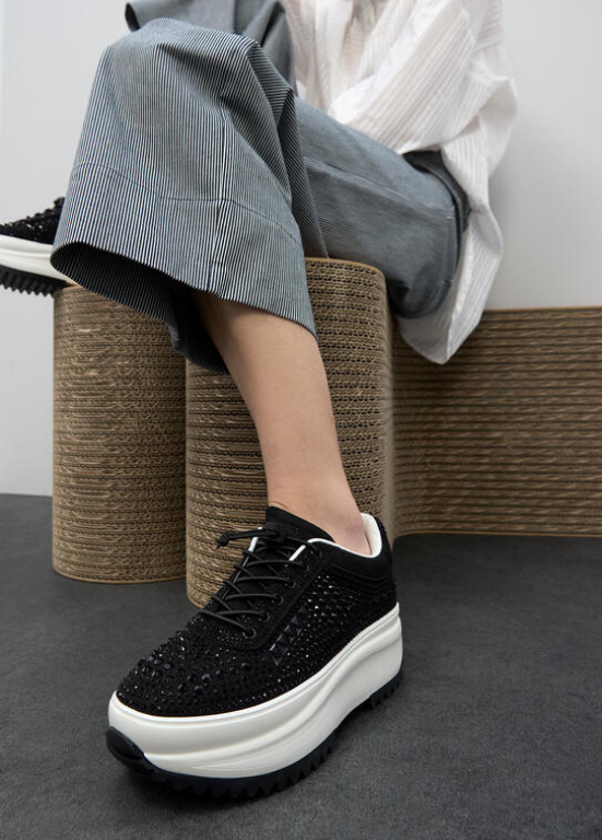 TÉNIS DE PLATAFORMA COM STRASS BRILHO - LOLA CASADEMUNT