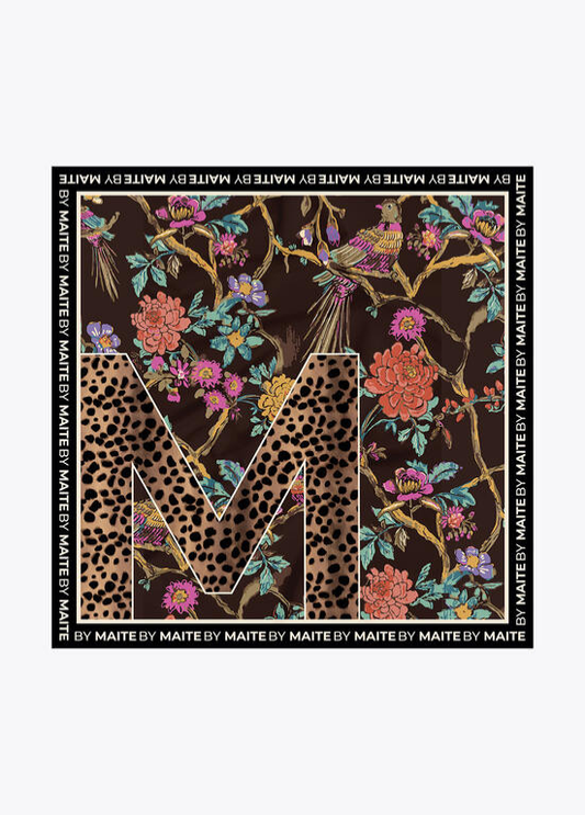 LENÇO ESTAMPADO FLORAL 90x90CM BY MAITE - LOLA CASADEMUNT