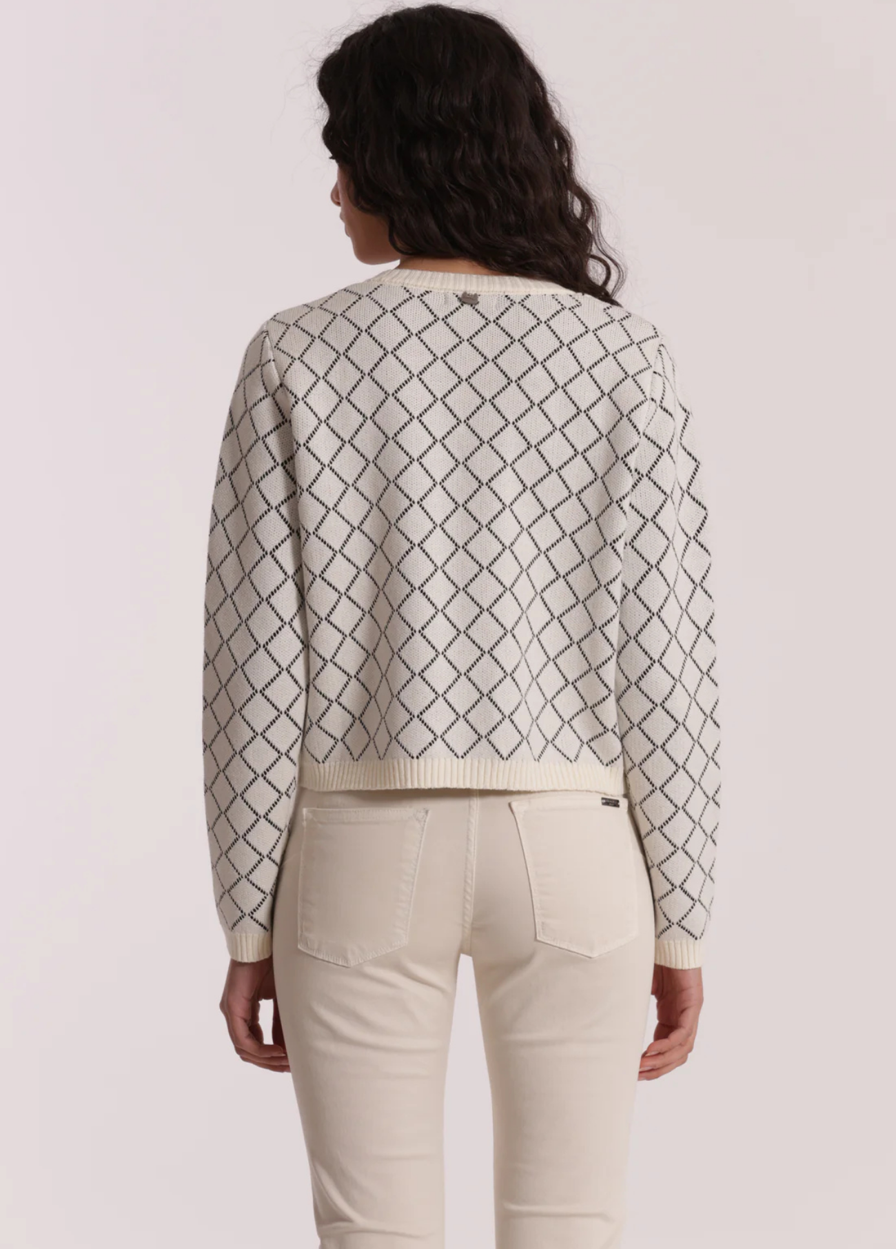 CARDIGAN COM ESTAMPA DE DIAMANTES - MIMI MUA