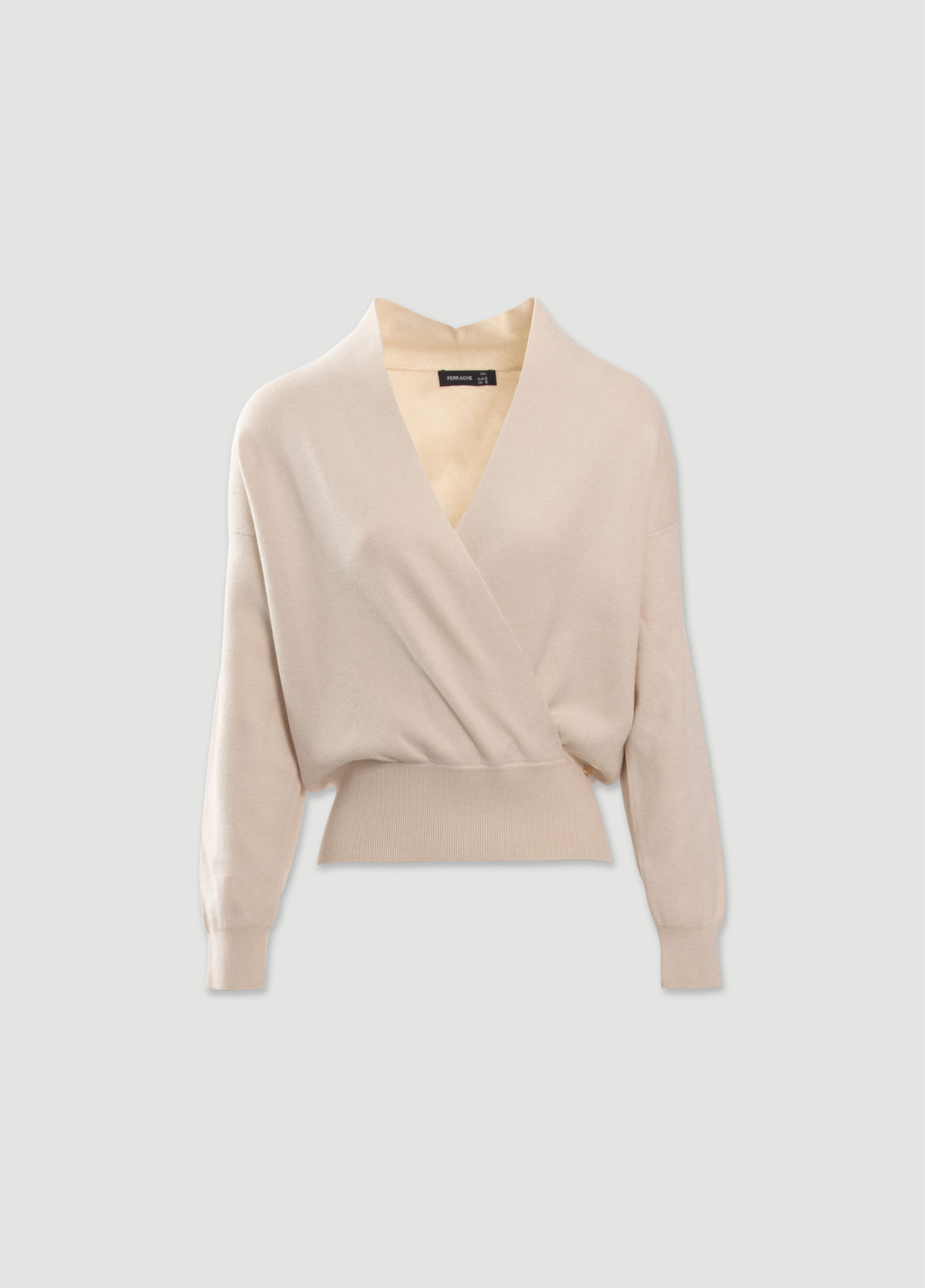 CAMISOLA DE MALHA CRUZADA COM DECOTE EM V - FERRACHE