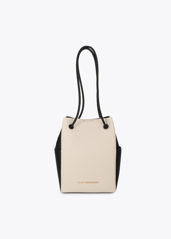 SHOPPER BÁU EM ECOPELE E CONTRASTES BICOLOR LC - LOLA CASADEMUNT