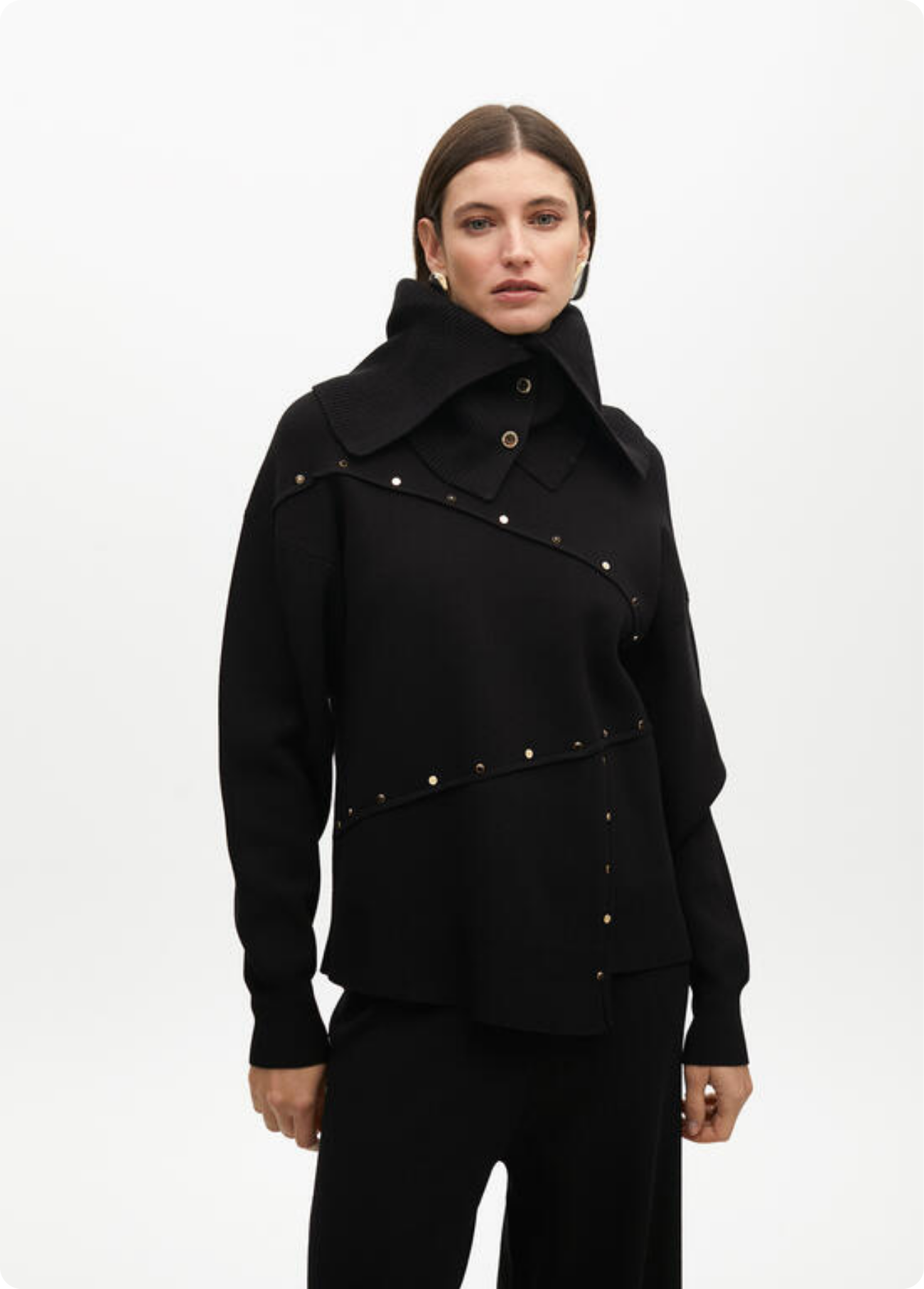 CAMISOLA COM TACHAS E GOLA REMOVÍVEL - LOLA CASADEMUNT