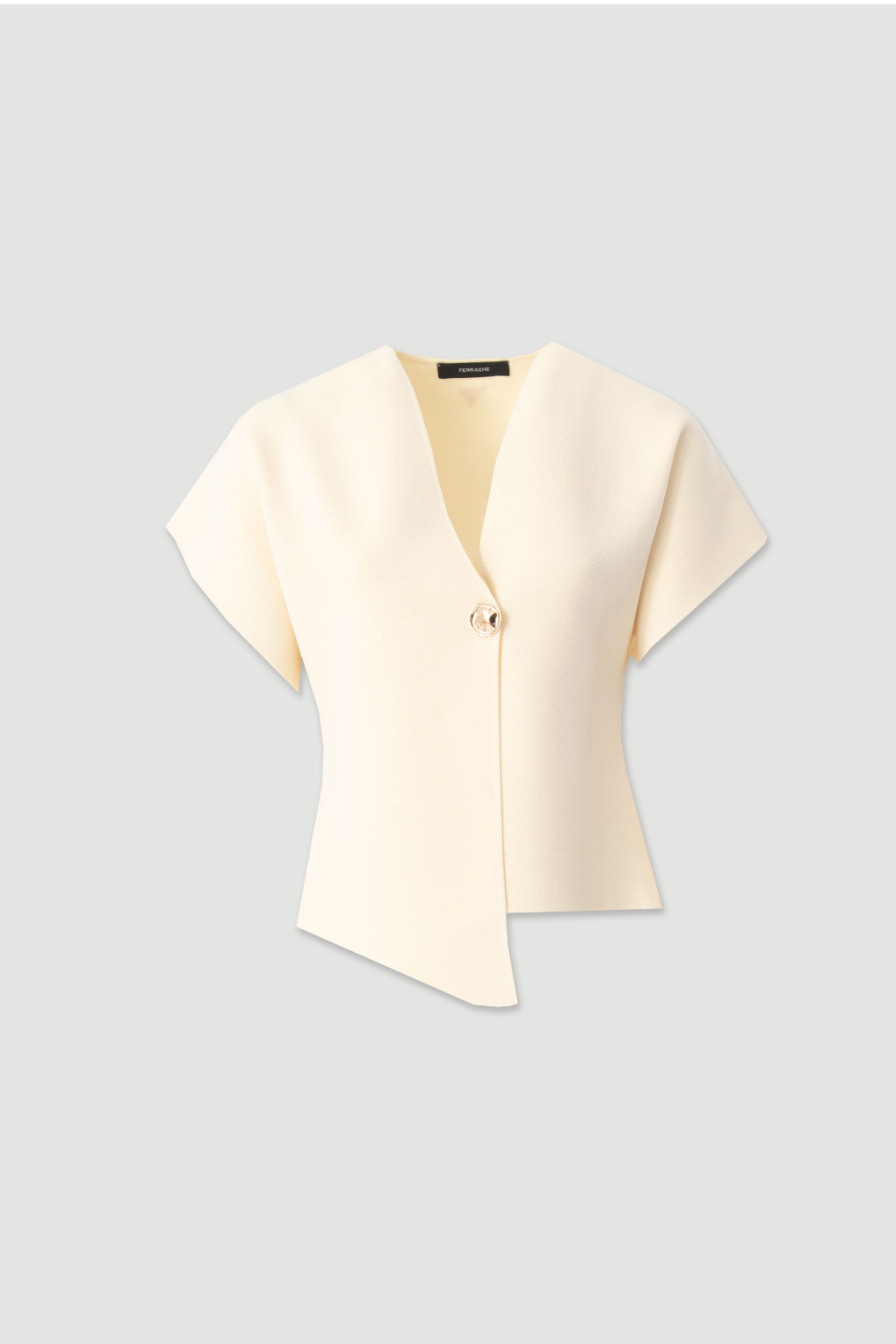 CASACO DE MALHA ASSIMÉTRICO DE MANGA CURTA - FERRACHE