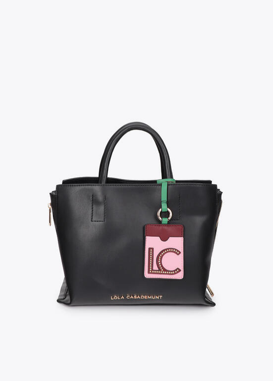 SHOPPER EM ECOPELE COM TAG MULTICOLOR LC - LOLA CASADEMUNT
