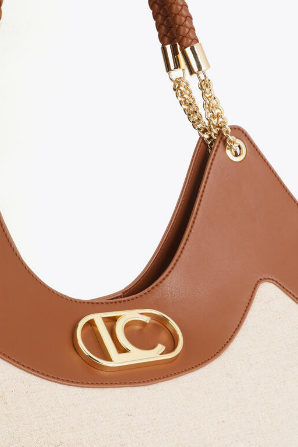 MALA BUCKET BICOLOR COM ALÇA ENTRAÇADA - LOLA CASADEMUNT