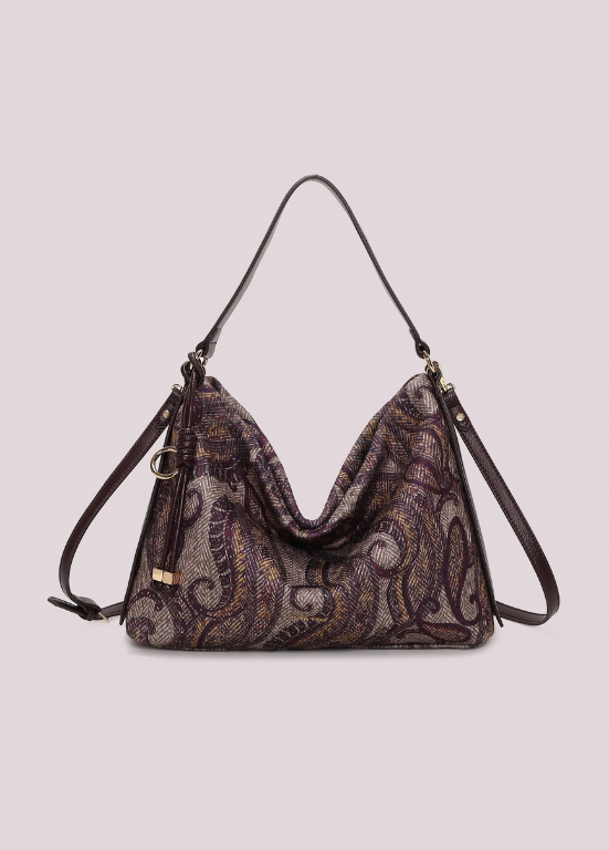 MALA DE OMBRO COM ESTAMPADO DE CORNUCÓPIAS - MIMI MUA