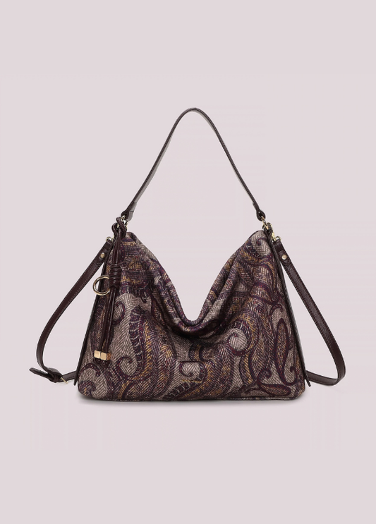 MALA DE OMBRO COM ESTAMPADO DE CORNUCÓPIAS - MIMI MUA