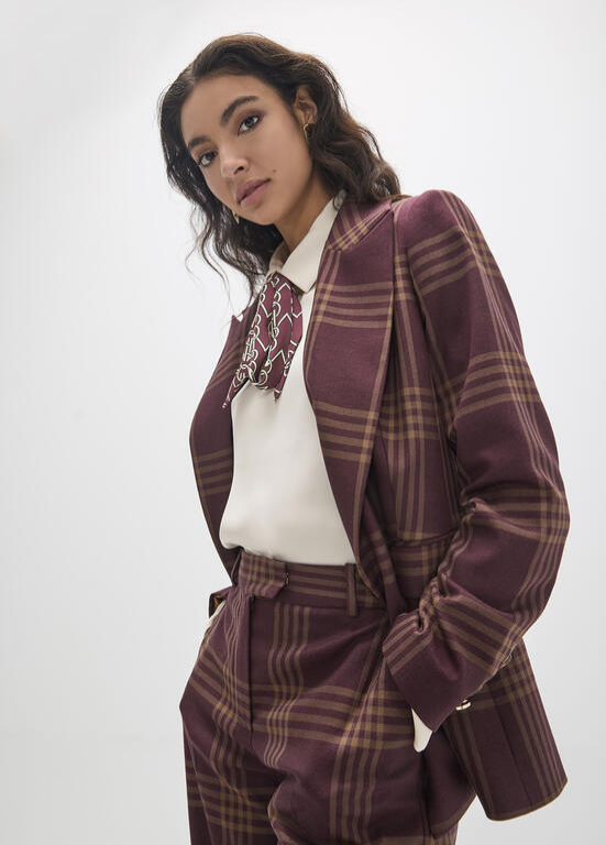 BLAZER ASSERTOADO COM ESTAMPADO DE XADREZ MAITE - LOLA CASADEMUNT