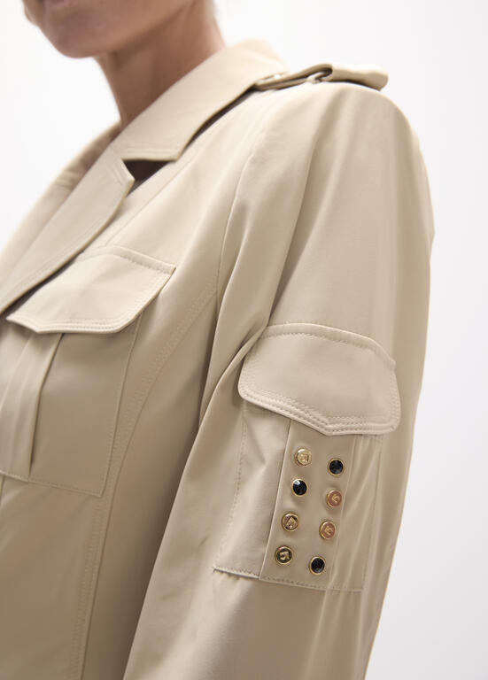 BLAZER CINTADO COM DETALHES DOURADOS E PRESILHAS LC - LOLA CASADEMUNT