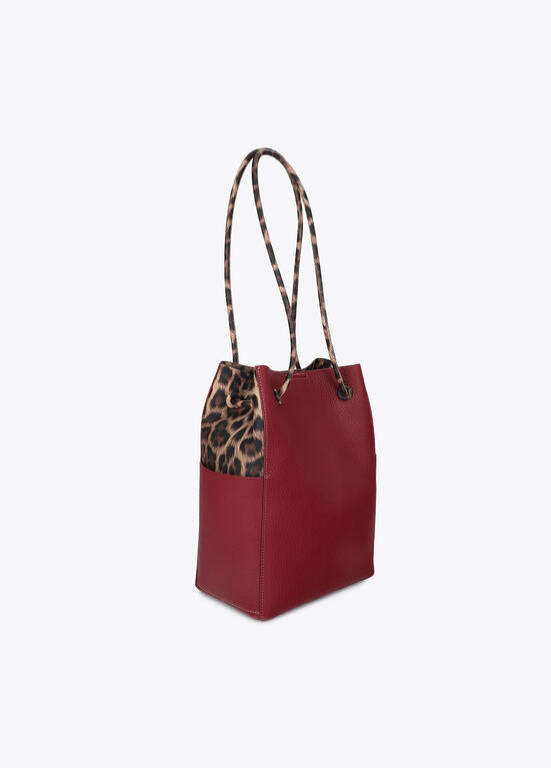 SHOPPER BÁU EM ECOPELE E CONTRASTES BICOLOR LC - LOLA CASADEMUNT