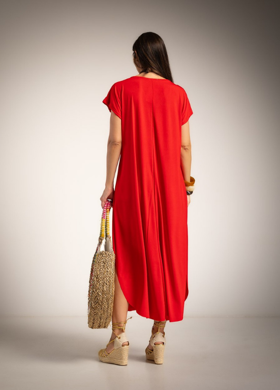 VESTIDO MAXI EM MALHA FRIA E CORTE AMPLO - ALBANO'S
