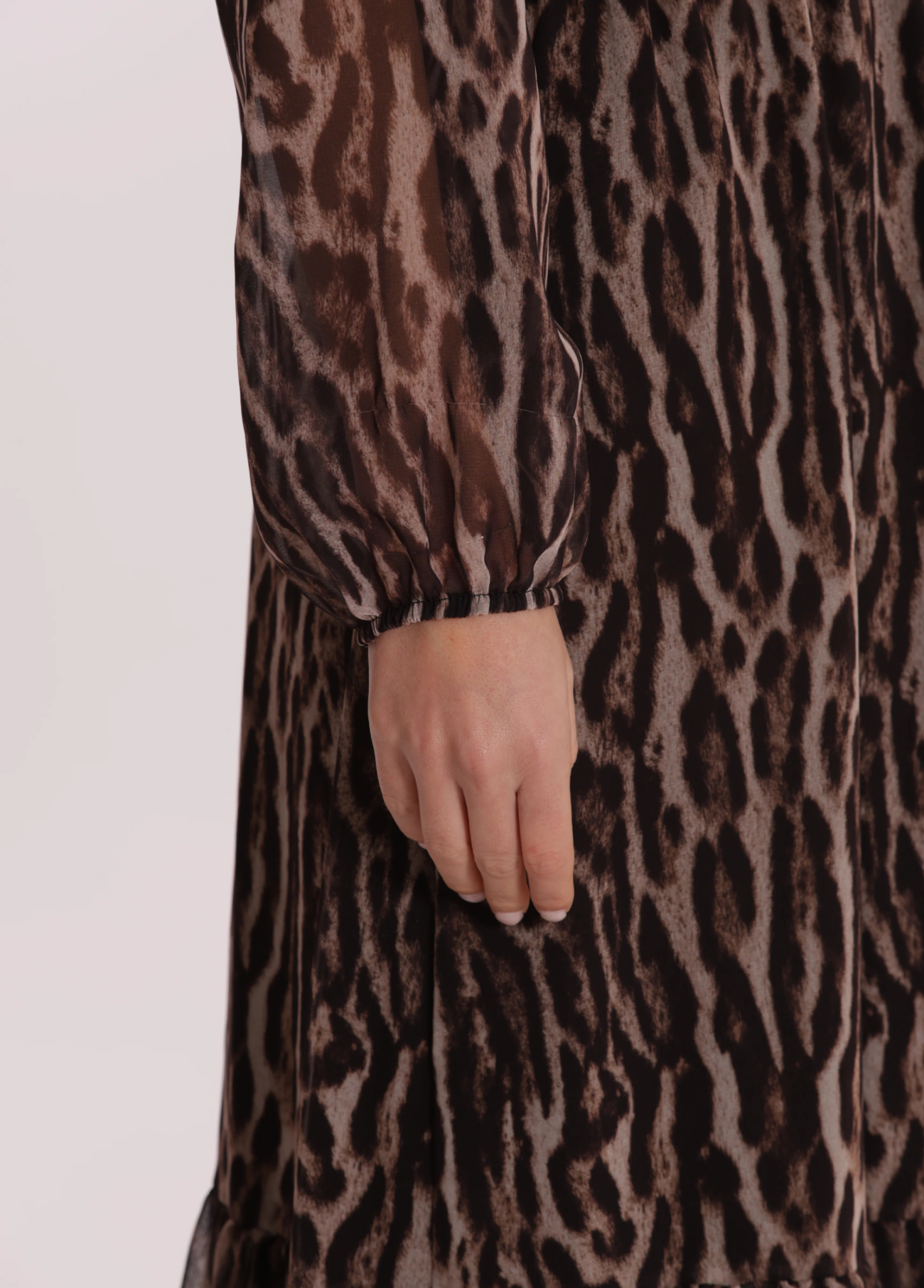 VESTIDO LONGO COM ESTAMPA ANIMAL - MIMI MUA