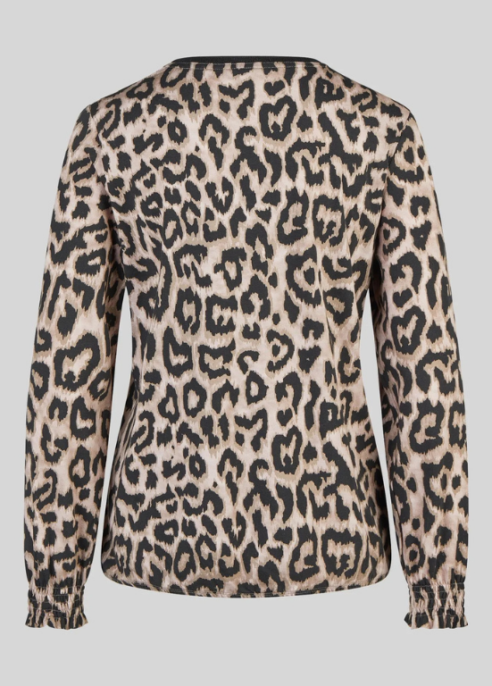 BLUSA ESTAMPADA EM ANIMAL PRINT CASTANHO - RABE