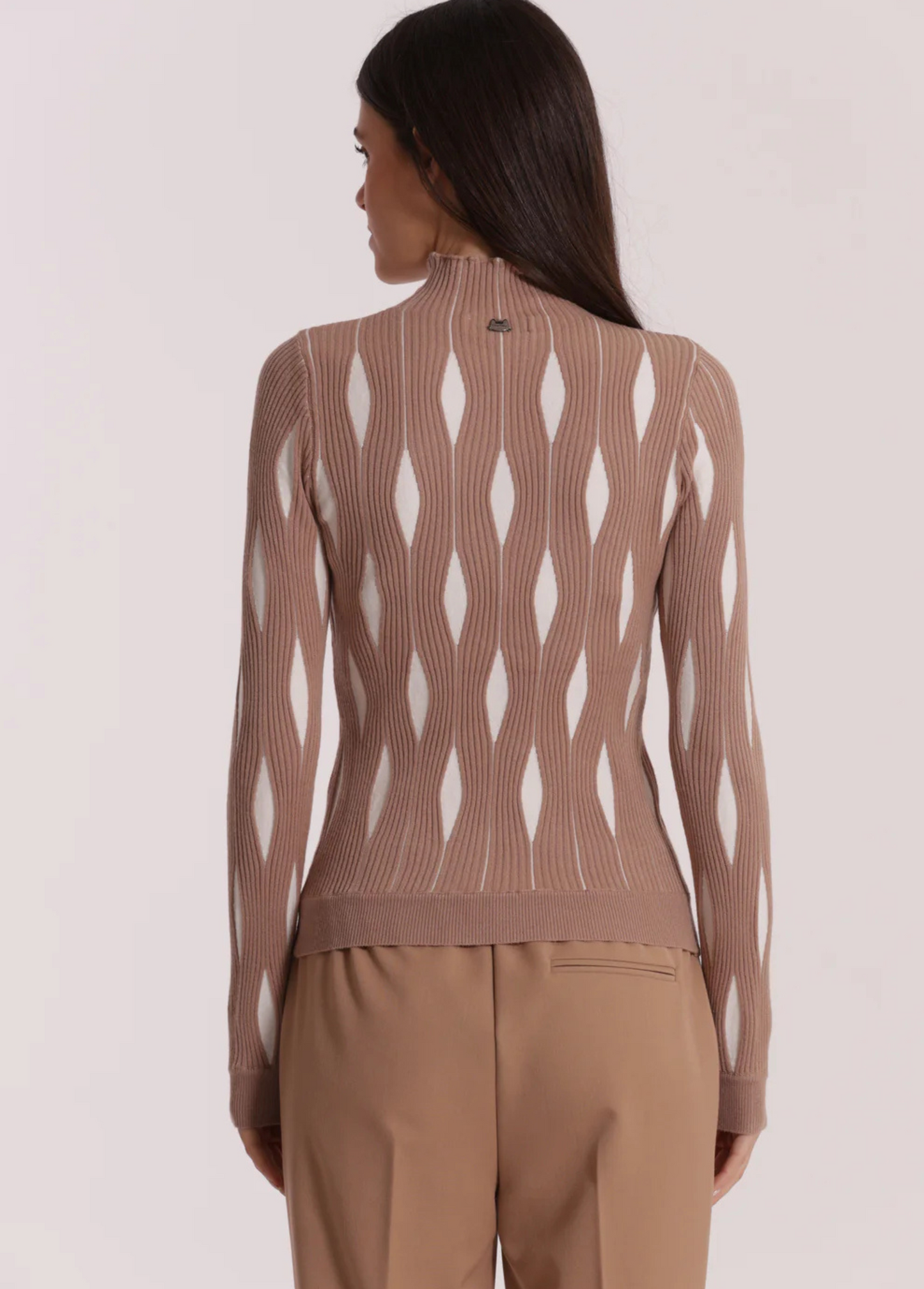 CAMISOLA CANELADA COM PADRÃO - MIMI MUA
